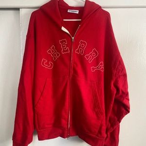 NWT Cherry LA Ranch Wear Zip-Up in Chili